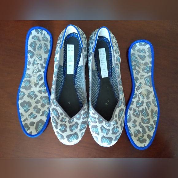 Rothy's The Flat in Gray Spotted leopard print - Picture 5 of 8